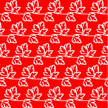 parsley outline garden background black white background pattern kitchen shop greenery grass vegetable garden redのイラスト素材