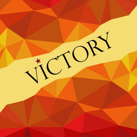 beautiful modern postcard for the holiday May 9 victory day with a star salute low poly St. George ribbon low polyのイラスト素材