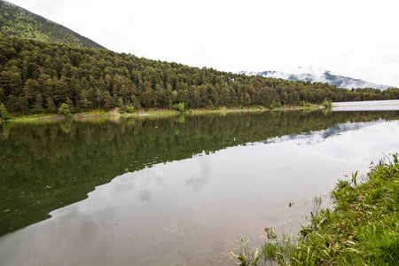 Lake Engolasters, in the Encamp parish of Andorra, is a lake formed in a glacial depression. It is located close to Andorra La Vella, the capital of Andorra.の写真素材