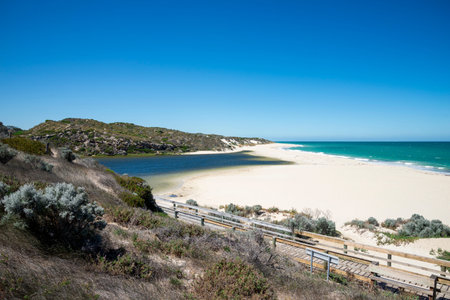 A view of the beach where Moore river meets Atlantic ocean