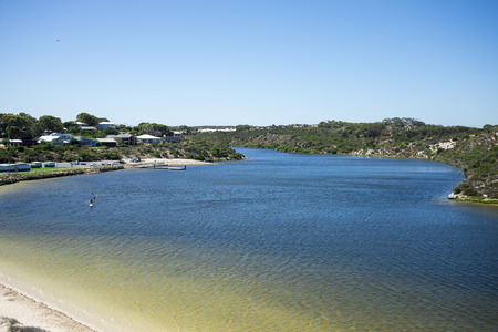 Moore river lagoon and beach in Westerna Australiaの写真素材