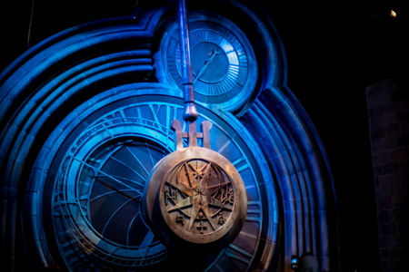 A giant pendulum at Warner Brothers Harry Potter Studio Tour, Londonのeditorial素材