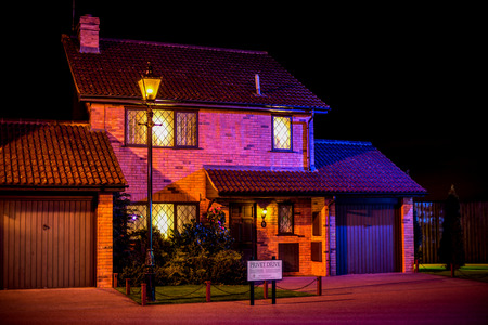 Dursley family and Harry Potter house in Privet Drive at Warner Brothers Studio Tour, Londonのeditorial素材