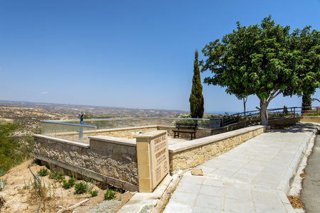 Pissouri viewpoint tourist spot with amazing panorama, between Limassol and Paphos, Cyprusのeditorial素材