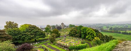 A panorama of the cemetery between Stirling Castle and Church of Holy Rude, Scotlandのeditorial素材