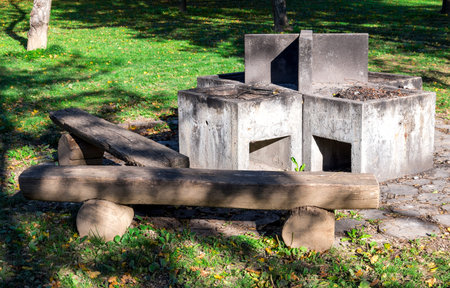 A sleeping brown cat on a tree in Bundek city park, Zagreb, Croatiaの写真素材