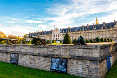 A memorial board of Georges-Marie Haardt who lead Andre Citroen expeditions to Asia, Africa and Pacific after the First World War, Army Museum, Paris, Franceのeditorial素材
