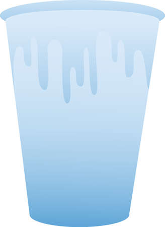 Paper cup in white and blue gradientのイラスト素材