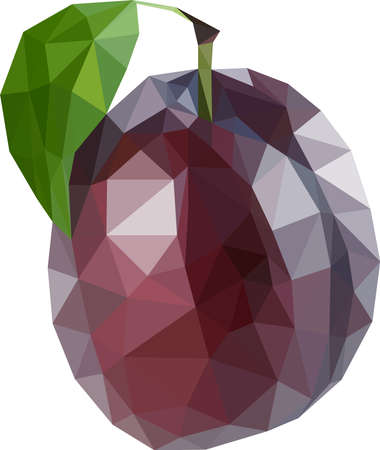 a plum drawn from a variety of trianglesのイラスト素材