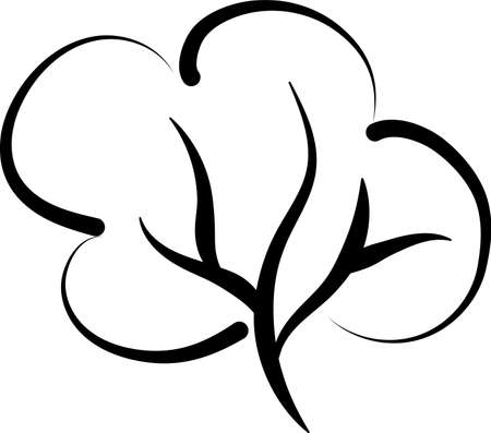 one simple tree in black and whiteのイラスト素材