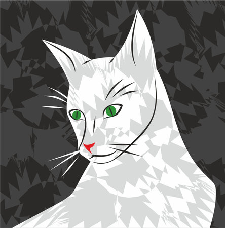 White catのイラスト素材