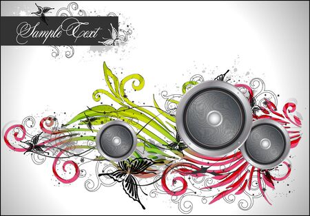 abstract colorful floral backgroundのイラスト素材