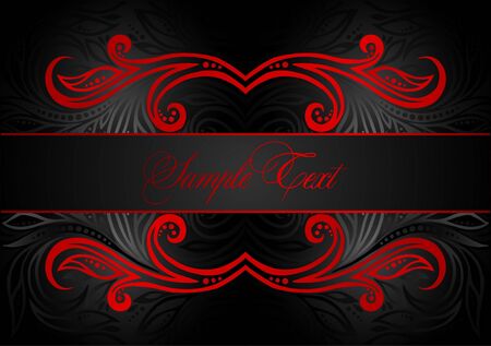 Black Seamless floral Pattern for designのイラスト素材