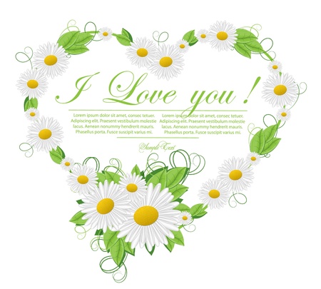 floral heartのイラスト素材