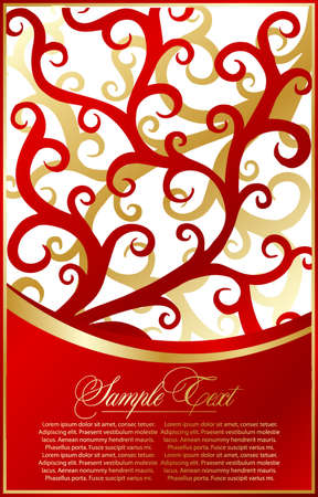 floral decorative illustrationのイラスト素材