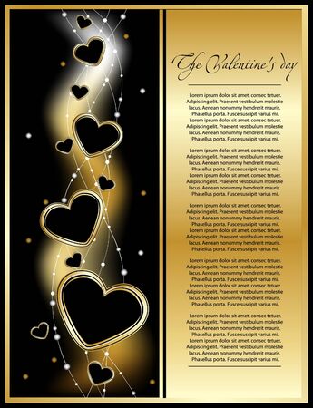 golden valentine backgroundのイラスト素材