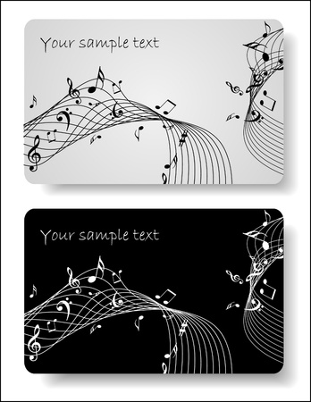 Music cards templatesのイラスト素材