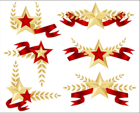 set of star, background for military army veteran's  dayのイラスト素材