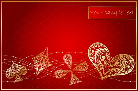 background with card suitsのイラスト素材