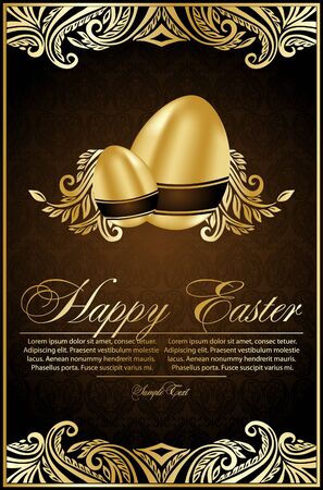 background with Golden eggsのイラスト素材