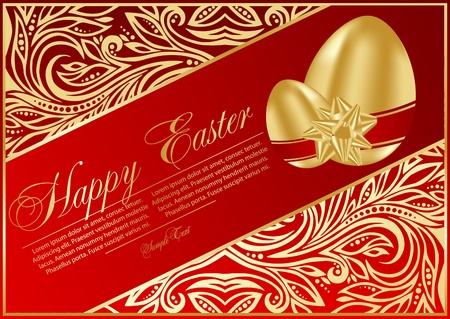 easter eggs with bowsのイラスト素材