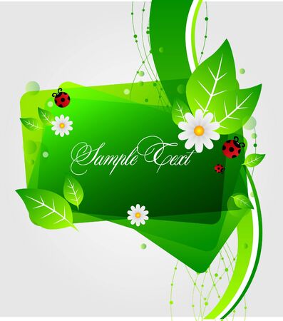 Green bio templateのイラスト素材