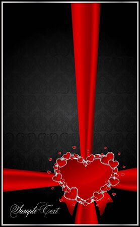 greeting card with heartsのイラスト素材