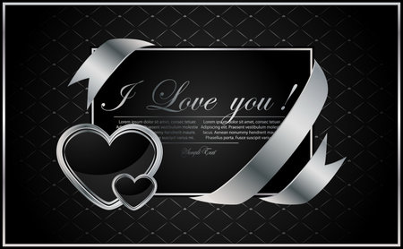 Vector background with the heartsのイラスト素材