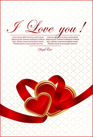 Vector Valentine`s day cardのイラスト素材