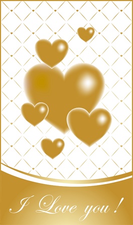 abstract vector heartsのイラスト素材