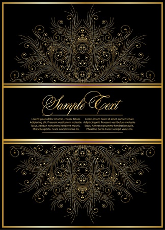 gold decorative backgroundのイラスト素材