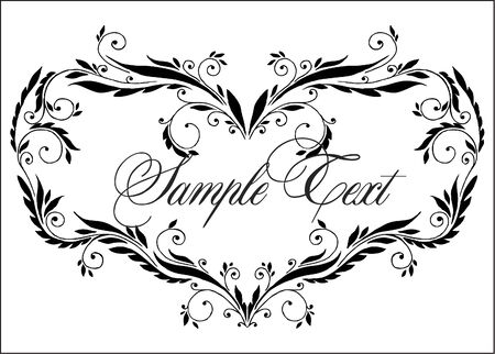 romantic heartのイラスト素材