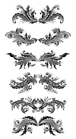 Abstract floral branch, element for design.のイラスト素材