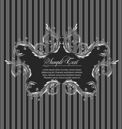 Abstract floral frame background.のイラスト素材