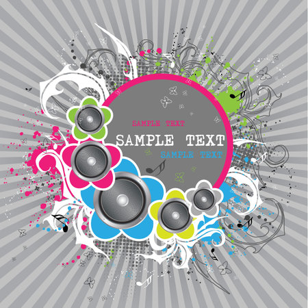 abstract vector disco backgroundのイラスト素材