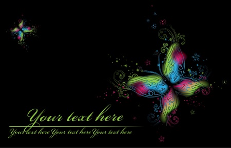 beauty butterfliesのイラスト素材
