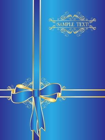 Dark blue bow for giftsのイラスト素材