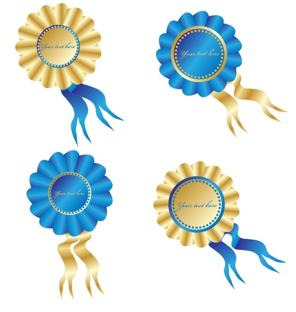 Golden-blue royal designのイラスト素材