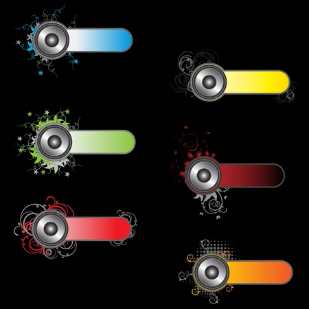 Musical buttonsのイラスト素材