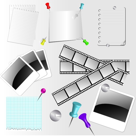 Set of paper accessoriesのイラスト素材