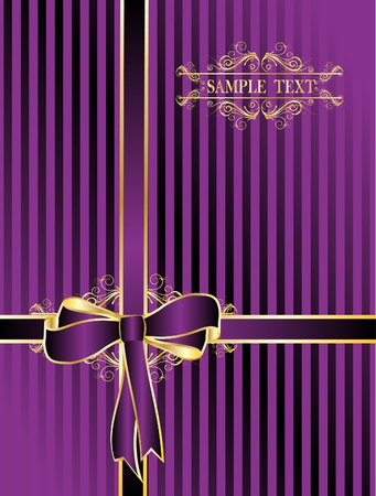 violet  bow for giftsのイラスト素材