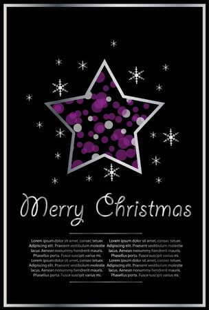 violet xmas backgroundのイラスト素材