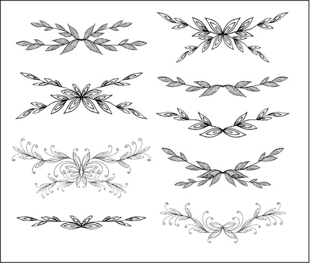  floral design elements  のイラスト素材