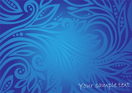 abstract floral blue backgroundのイラスト素材