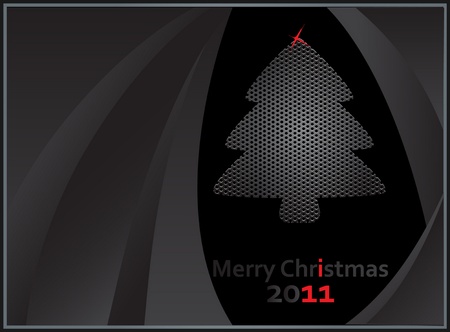 abstract metal xmas treeのイラスト素材