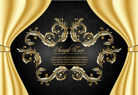 antique frame for Greetings Cardのイラスト素材
