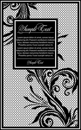 black lace vector designのイラスト素材