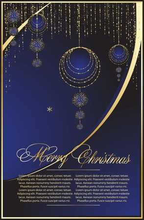 blue Vector greeting cardのイラスト素材