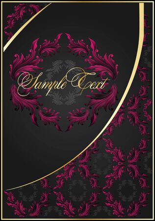 seamless floral background for vintage design. Free place for text.のイラスト素材