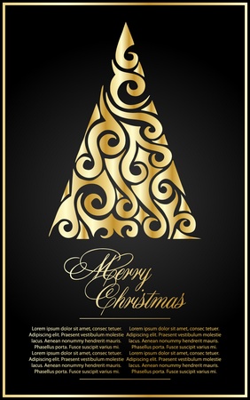 stylized xmas treeのイラスト素材